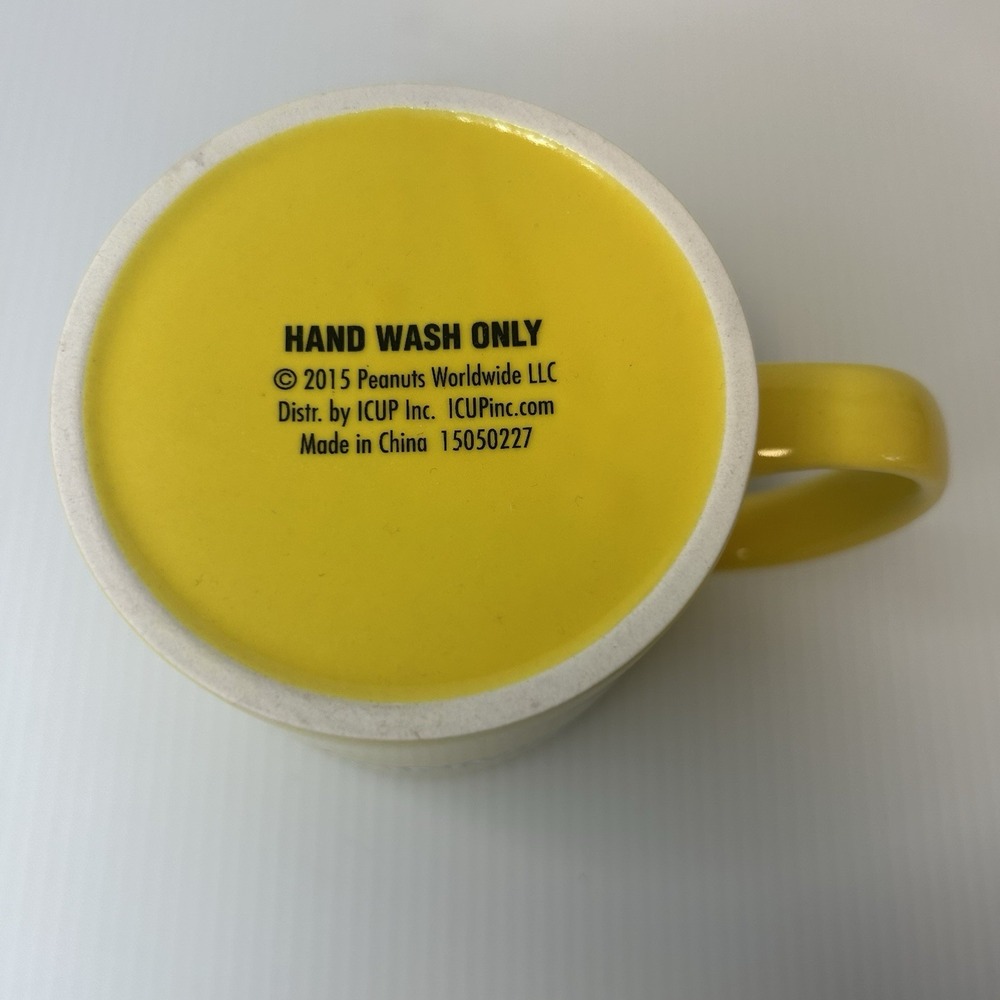 Peanuts Joy to the World Yellow Mug 4" X 3" - Picture 4 of 4